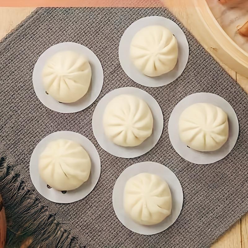 400pcs Non-Stick Steamer Basket Liners with Perforated Center-Round White Steam Cook Paper with Airflow Holes,Kitchen Essentials