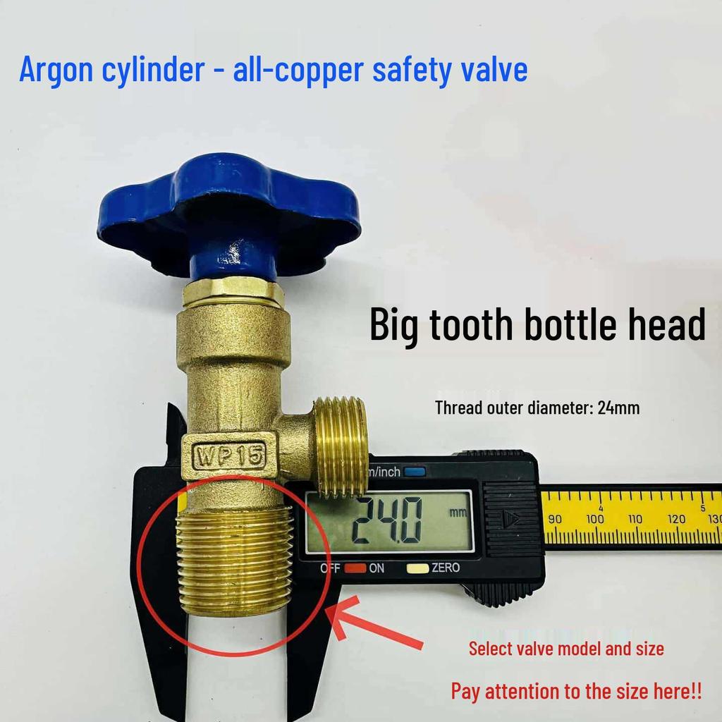 Argon-Flaschen-Sicherheitsventil, CO2-Druckminderer, 40L Kupfer-Schaltventil