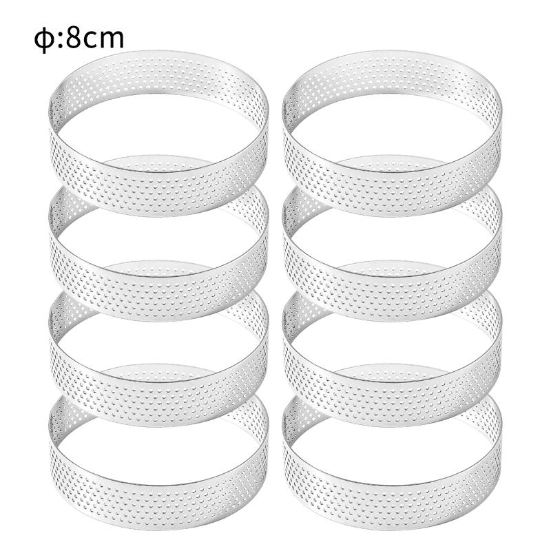 FAIS DU Perforated Round Tart Ring Stainless Steel Fruit Pie Tartlet Mold for Baking DIY Dessert Cake Mousse Molds Kitchen Tools