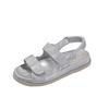 Casual Versatile Flat-bottomed Velcro Sandals Women's Spring and Summer Outer Wear Fashionable Thick-soled Roman Wind Beach Cool Slippers