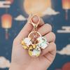 Enamel Metal Metal Key Ring Cartoon Design Enamel Pendant Rabbit Key Chain  Backpack Decor