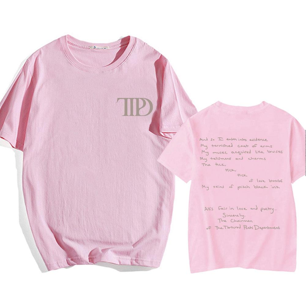 Album The Tortured Poets Department TTPD T-shirts Short Sleeve Cotton Comfortable Tee-shirt Casual Summer Men Women Tshirts Tees