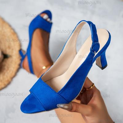Sandales à Talons Hauts pour Femmes Pointure 35-43 Cuir Daim Bout Ouvert Chaussures Mode pour Femmes Printemps Été Chaussures Zapatos De Mujer