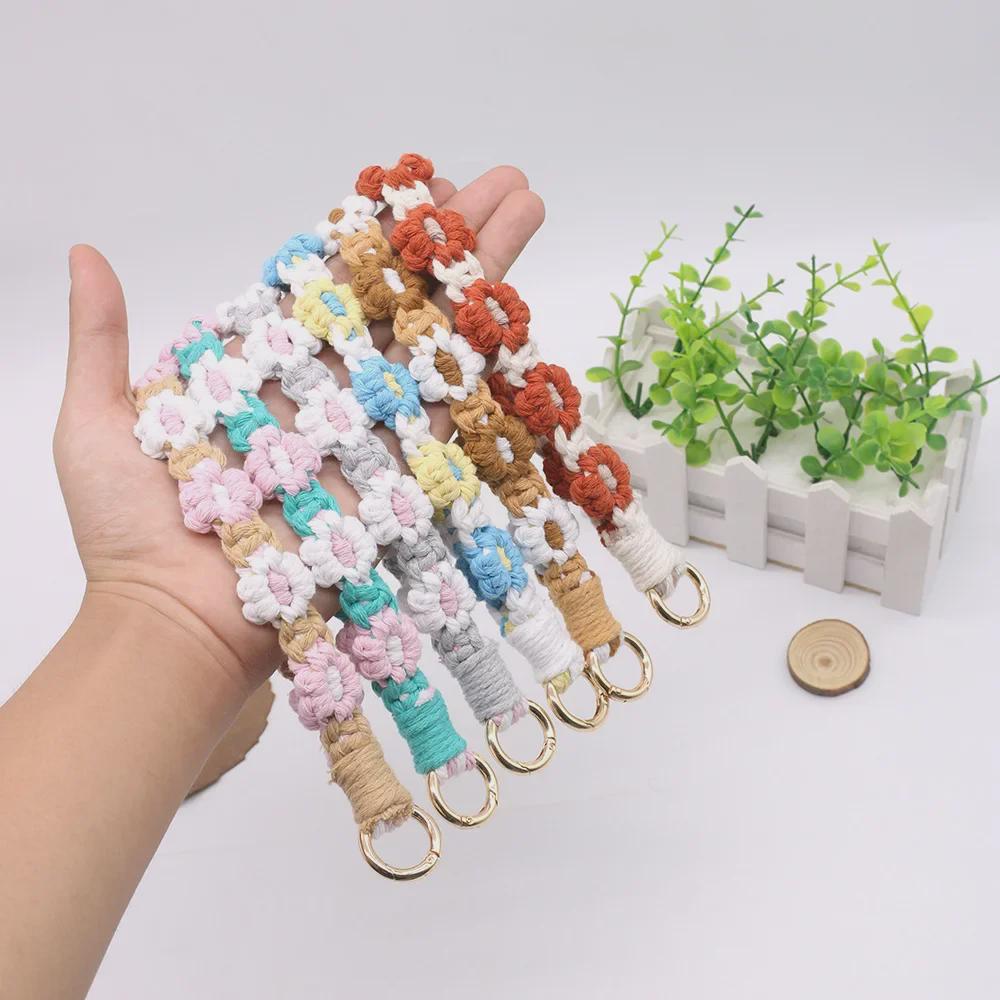 Ręcznie Tkany Brelok Chryzantema Zawieszka do Etui na Telefon