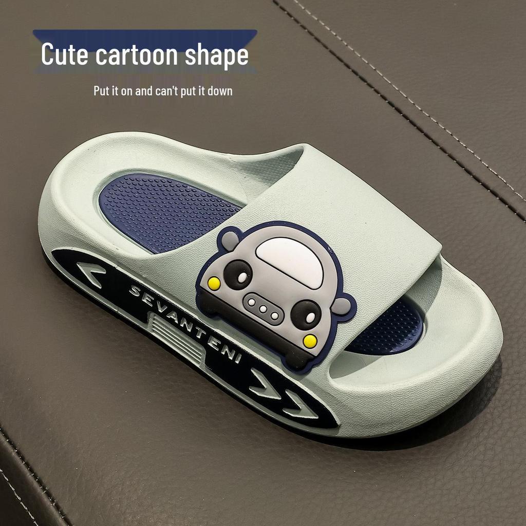 2026 Summer Cartoon Kids' Parent-Child Sandals: Soft, Non-Slip Soles for Home, Bath, and Outdoor Use