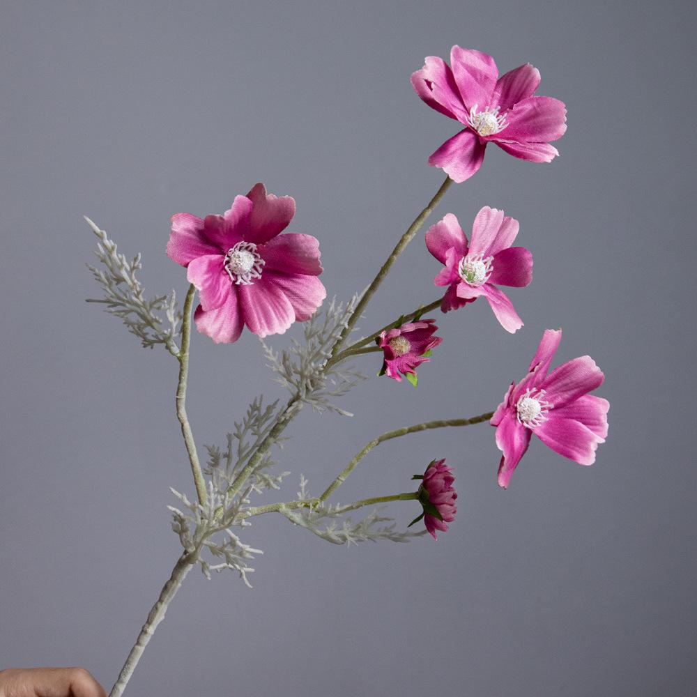 Artificial Single Stem Cosmos Flower Decoration for Home, Weddings, and Photography