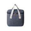Portable Insulated Lunch Bag Oxford Fabric Thermal Cooler Tote Bag with Double Zipper Closure and Carrying Handles for Food Storage