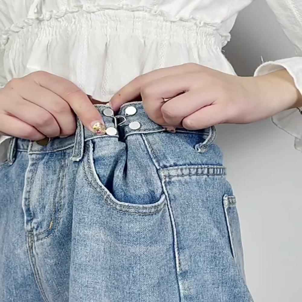 Clothing Accessories Adjustable Button Pins Easy To Install No Sewing Button Clip No Sewing Required Pant Waist Tightener Skirts