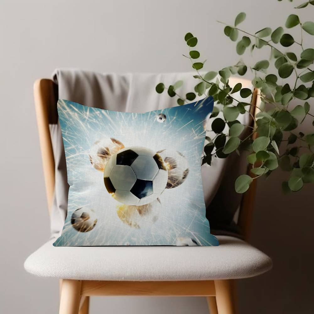 Football Print Cushion Cover Decorative Pillow Sofa Home Decor Case Pillow Cases
