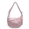 Simple casual and lightweight dumpling bag female large-capacity student class shoulder bag commuter messenger cloth bag