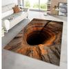 3D Hole Illusion Rug Realistic Cave Floor Rug Unique Optical Illusion Rug for Living Room Fun Novelty Home Decor Popular Rug