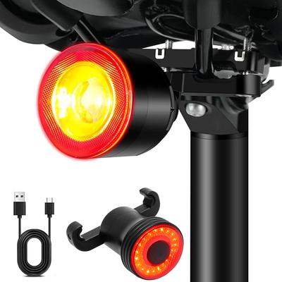 Bicycle Tail Light Smart Brake Sensing Rear Bike Light Night Riding Lights Waterproof USB C MTB Road Warning Cycling Taillight