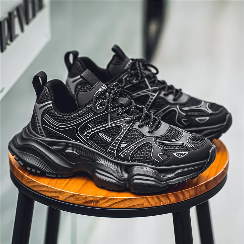 Men's shoes 2025 new autumn breathable casual versatile sports non-slip youth lightweight trend platform dad shoes