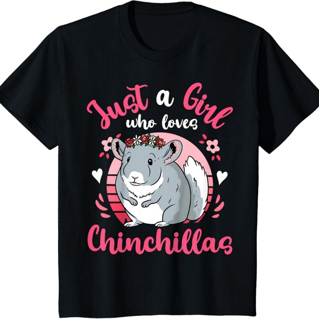 Kids Chinchilla Just a Girl Who Loves Chinchillas T-Shirt
