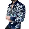 Vintage Leopard Print Shirt for Men Loose-Fitting Long Sleeve Fashionwear Summer Top