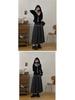 Stylish Korean Plus Size Autumn Set: Faux Two-Piece Top & Pleated Skirt - Age-Defying Fashion for Women