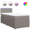 VidaXL Sommier à lattes de lit avec matelas Taupe 90x200 cm Tissu 3289643