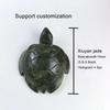 Natürlicher Kristall Xiuyan Jade Schildkröten-Schnitzerei Ornament