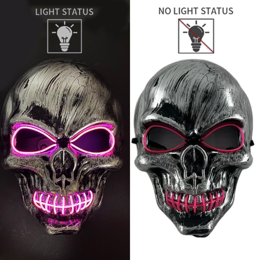 Luminous Cosplay Mask Ghost Party Props EL Wire Party Mask Props  Halloween