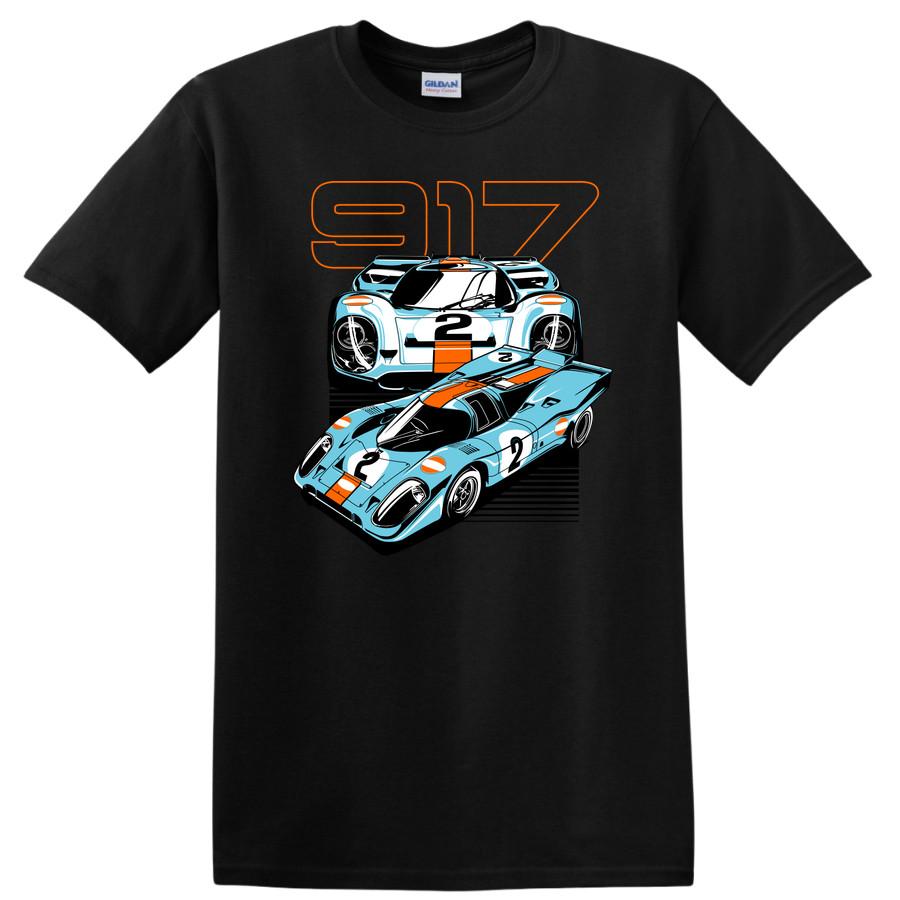 T-shirt Auto da Corsa 917 Grafica Vintage da Corsa T-shirt per Appassionati di Auto d'Epoca