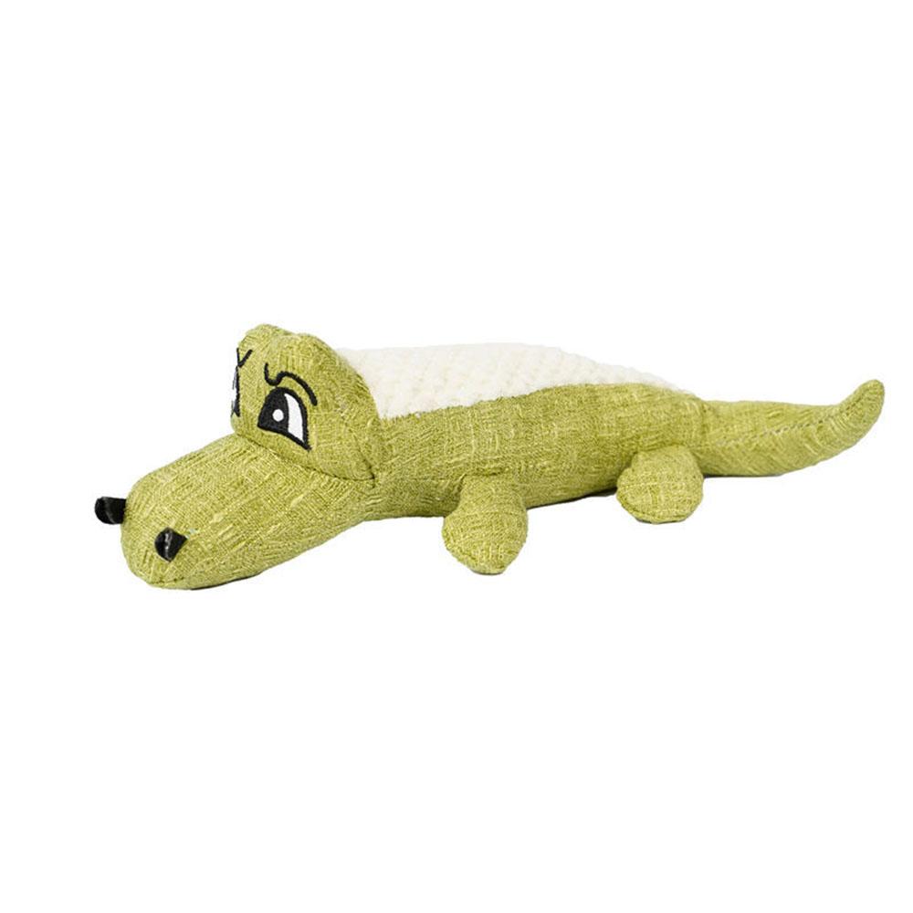 

Pet Plush Toy for Dogs Cats - 3-Color Crocodile Design, Chew Resistant & Squeaky, Molar Teething Toy for Puppies Kittens,