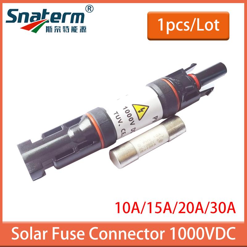 1000VDC 10A 15A 20A 30A DC Solar fuse Connector fusible holder with Inline Fuse for Solar Panel Systems TUV approved Fuse Holders1