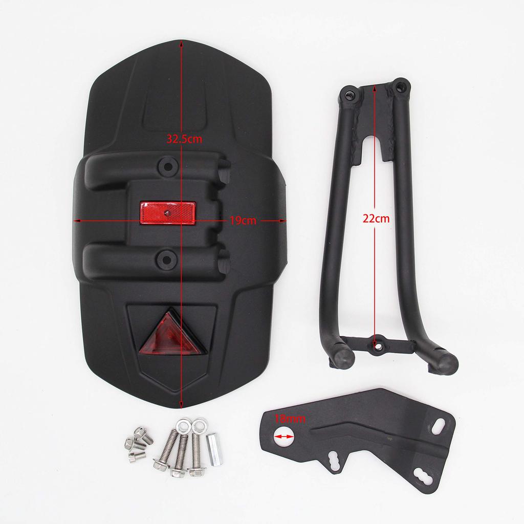 motokano Universal 18mm Rear Fender Mudguard for Kawasaki Ninja Suzuki and CB190X Z400, 250, 400, GSR250, GSX250R, V-Strom 250, CB190R,