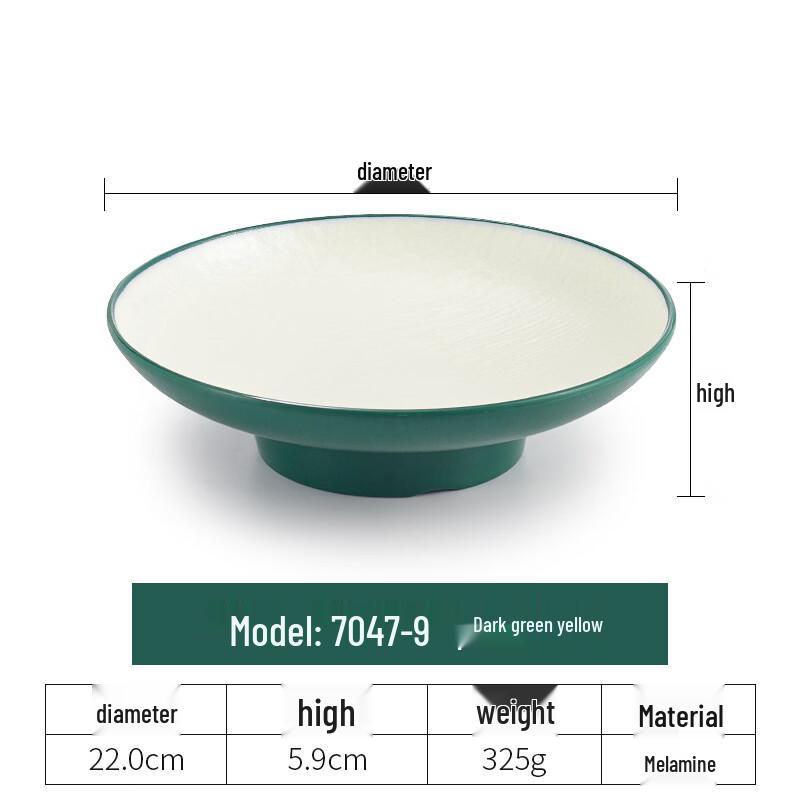 Japanese Style Melamine Pedestal Serving Plate