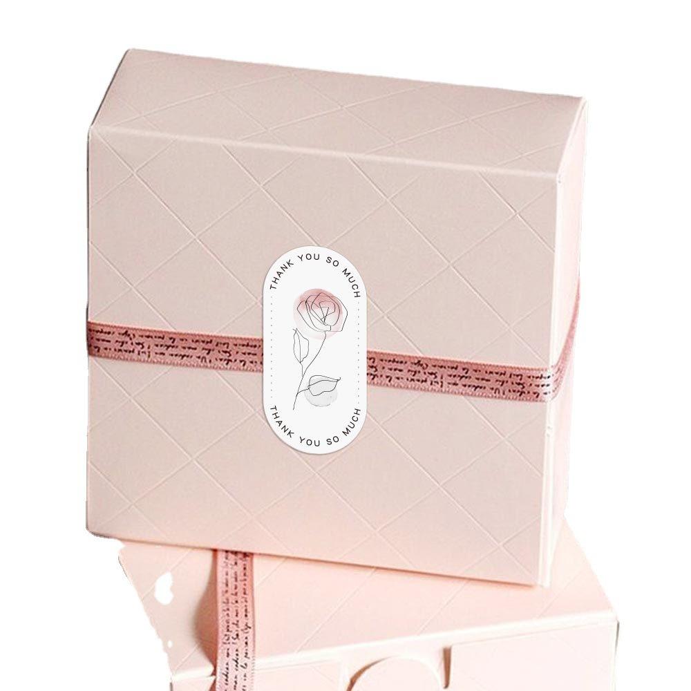 100 Aufkleber, Niedlich Handgezeichnet, Kleine Blumen, Dankeschön-Aufkleber, Geschenkbox-Siegelaufkleber, Verpackungsdekoration, Klebeetiketten, Siegelaufkleber