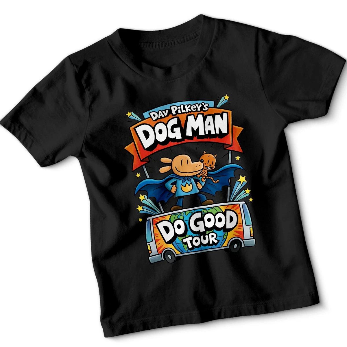 

Dav Pilkeys Dog Man Do Good Tour Books Comic Books Kids T-Shirt Adventure#2 100