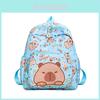 Cute Cartoon Capybara Letter Pattern Children Backpack For Elementary Students