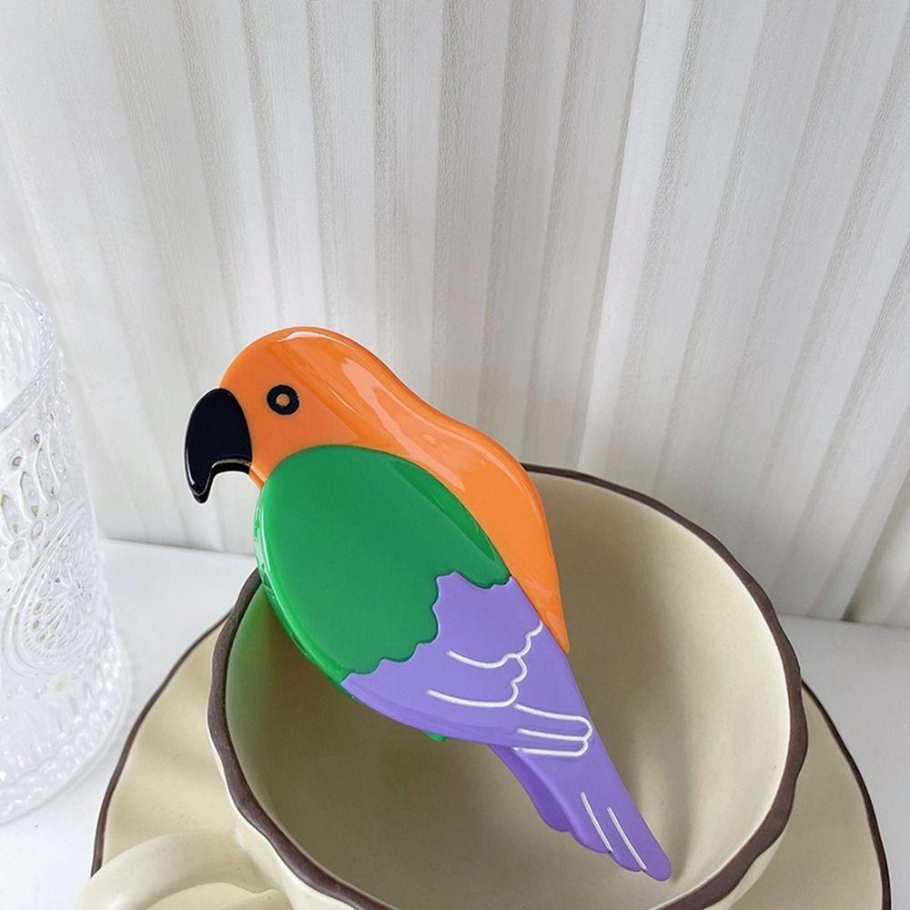 Acetic Acid Animal Hair Clip Parrot Shark Clip Cute Acetate Hair Claw  Female
