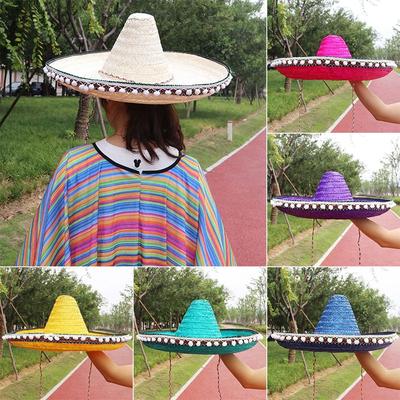 Large Size Wide Brim Hats Mexican Style Men Women Summer Hats  for Halloween Party