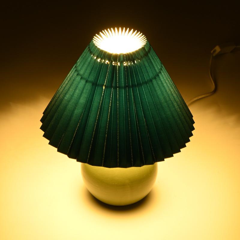1 stk Takdekor Stoff Plissert Lampeskjerm Moderne Vaskbart Bordlampe Trekk DIY Retro Lysekrone Stofftrekk Stue Spisestue
