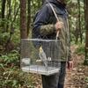 Stainless Steel Folding Bird Cage Portable Travel Carriers Easy Transportation Cage For Small Pet Outdoor Use P9YB