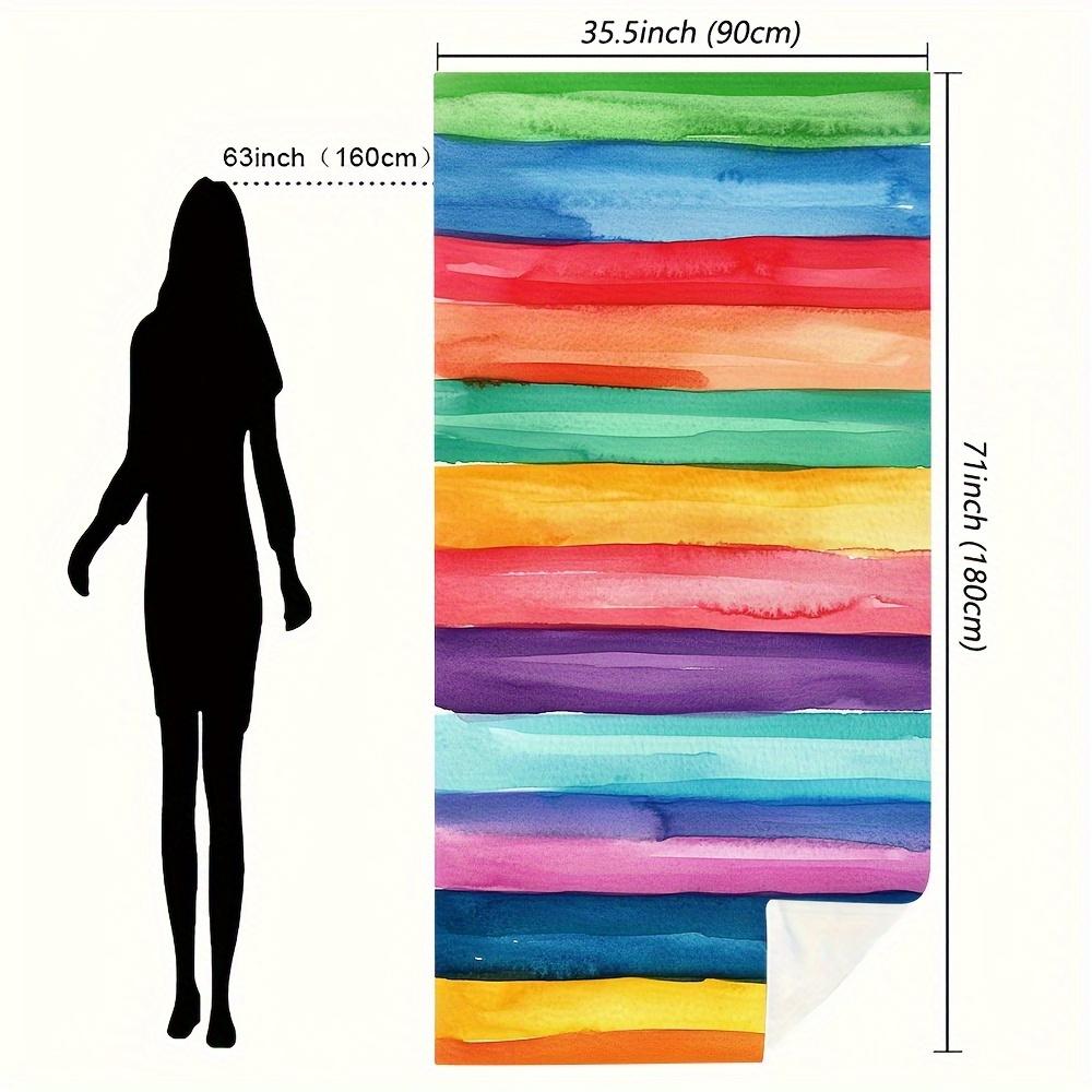 Vibrant Graffiti Monster Beach Towel, Urban Street Art Quick-Dry Sand-Free Microfiber Bath Towel for Summer Pool and Streetwear