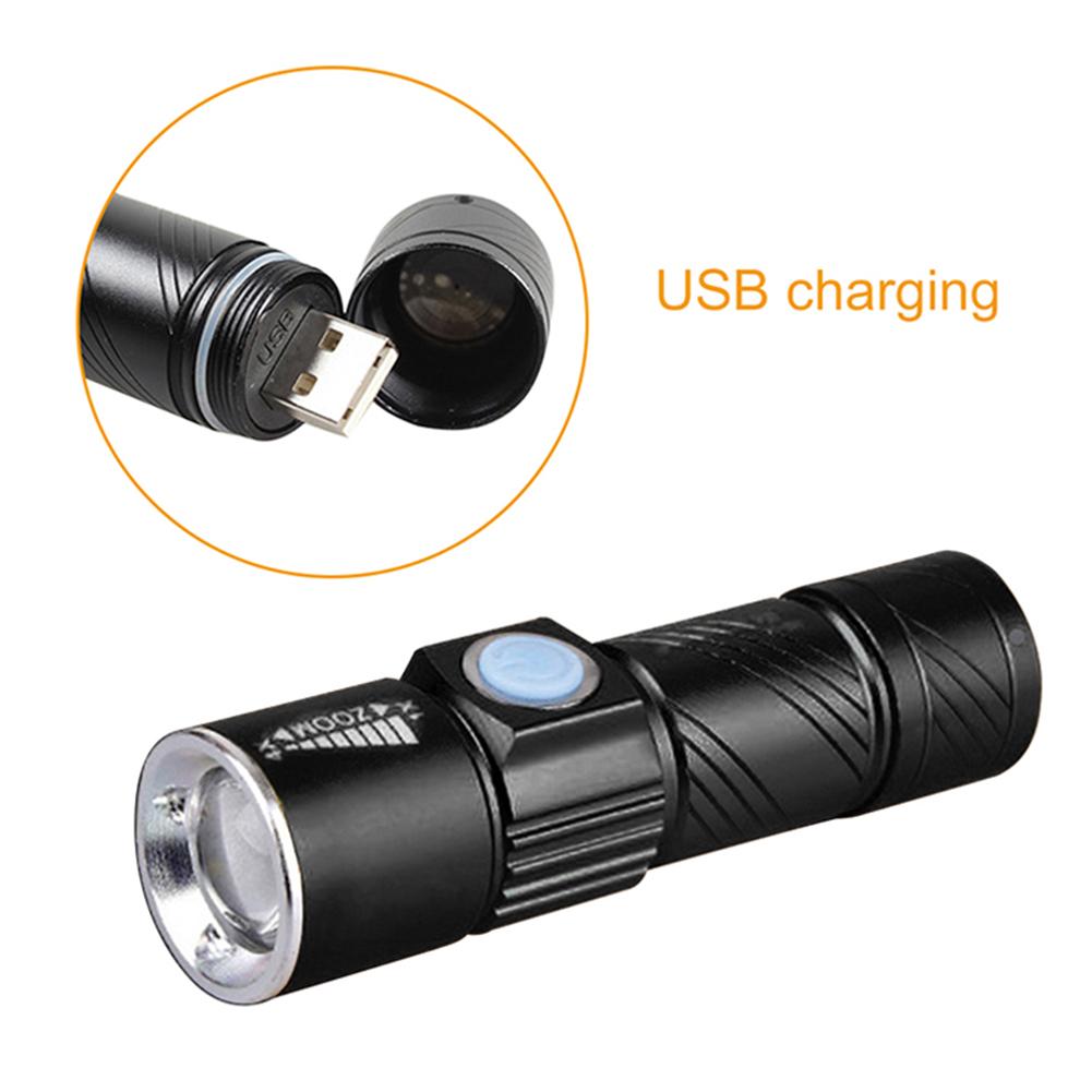 365nm UV Lamp USB Rechargeable Ultraviolet Flashlight 3 Mode Powerful Mini UV LED Torch Telescopic Zoomable UV Light Blacklight