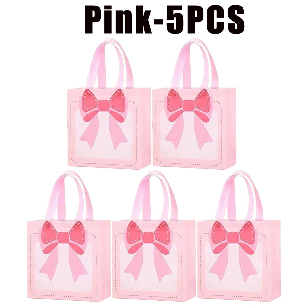 1-30PCS Cartoon Bow Portable Gift Bag Bow Snack Packaging Bag Portable Design Cosmetics Candy Small Items Storage Self Seals