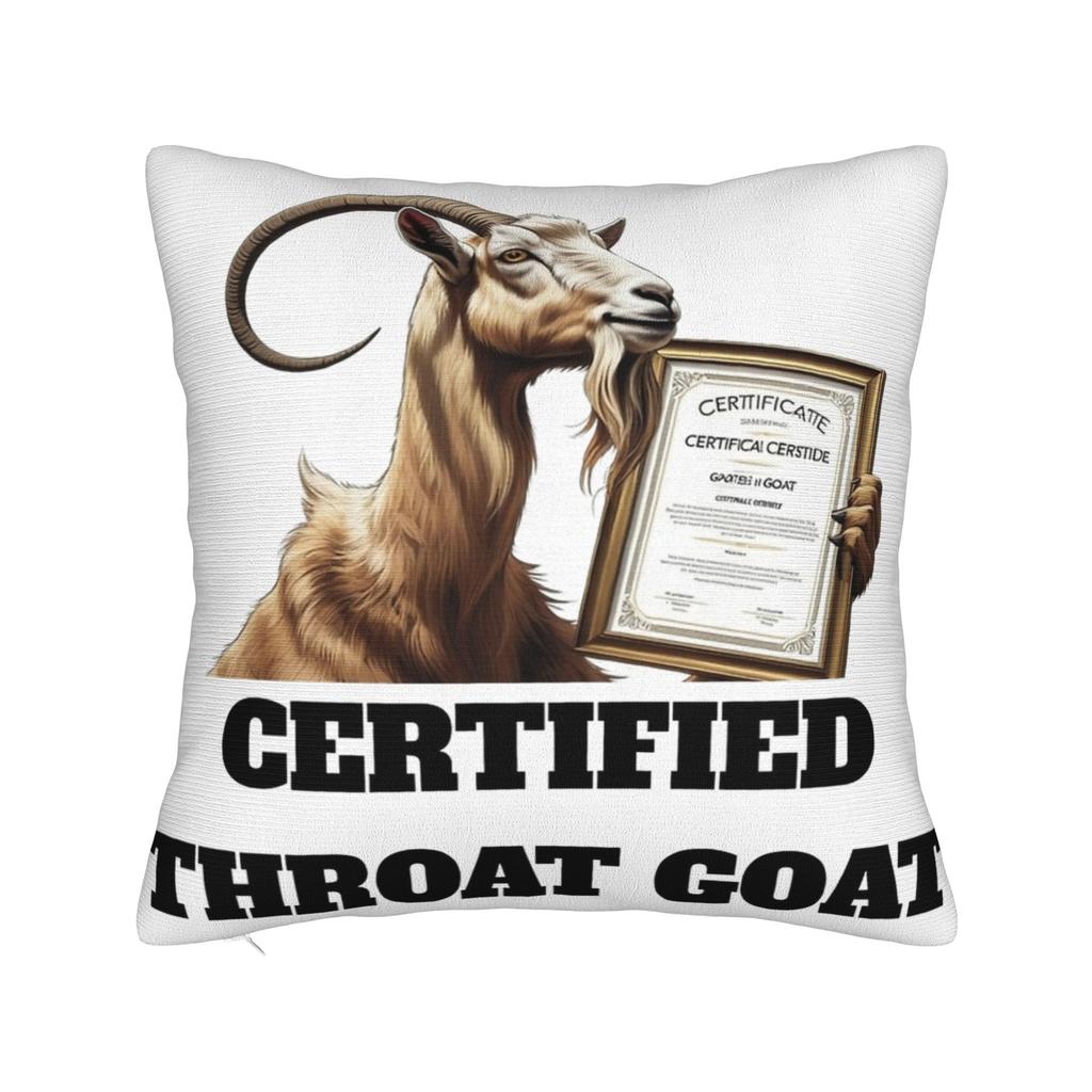 Throat Goat Funny Adult Humor Pillowcase Merch Printed Cushion Cover Decoration Pillow Case Cover Home Multi-Size