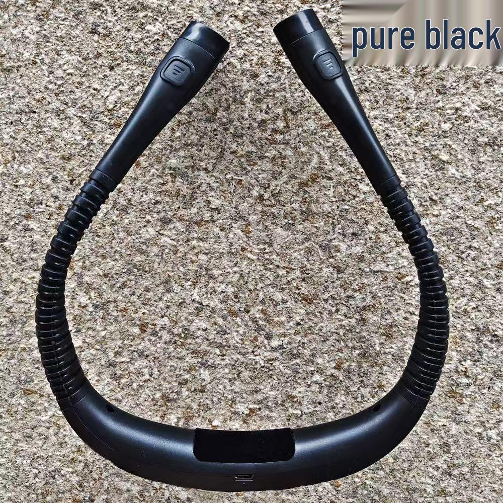 LED Neck-Hanging Reading Lamp with Eye Protection, Three-Speed, Dual-Color, Double-Head Lighting