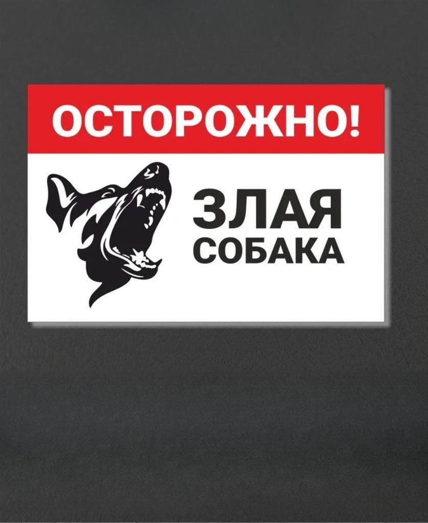 Decorative Sign Beware, Angry Dog and Wife