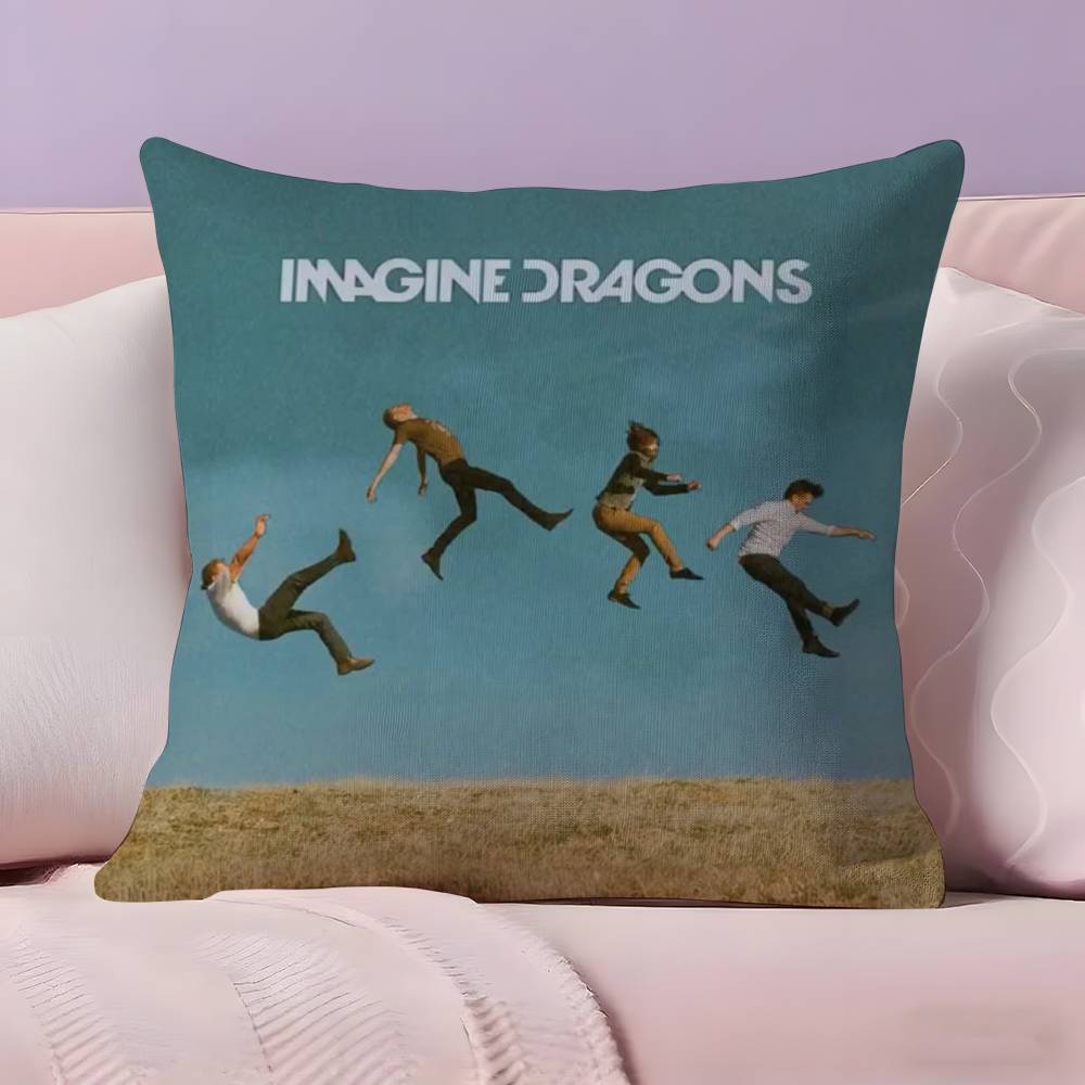 L-Imagine D-Dragons Kissenbezug Ultraweiches Hautfreundliches Gewebe Wolkenähnlicher Komfort & Verdeckter Reißverschluss