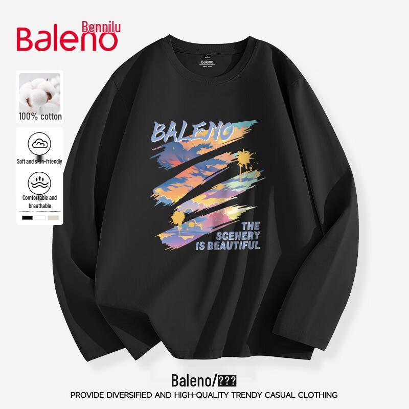 Baleno Men's Pure Cotton JPB Cloud D Print Long Sleeve T-Shirt