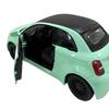 Масштаб Fiat 500e Kinsmart Литая модель Пастельно-зеленый 1/32 Автомобиль,