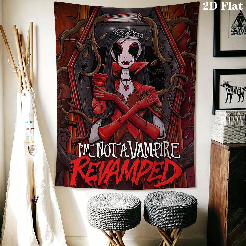 Gothic Vampire Pattern Home Decor Tapestry, Wall Hanging, Decorative RV Wall Cloth.ZGT0914190