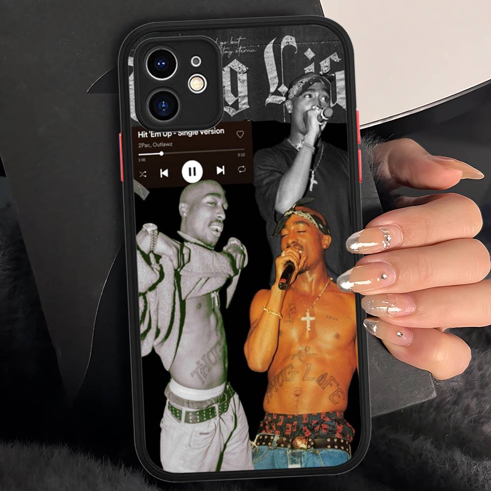 American Rapper T-Tupac S-Shakur Matte Transparent Phone Cover For IPhone Case 16 15 14 13 12 11 Pro Max X XS Max Plus