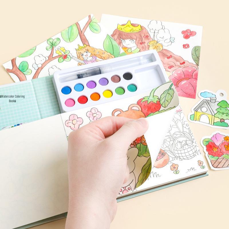 Kids' Creative Watercolor Book: DIY Doodle & Painting for Kindergarten