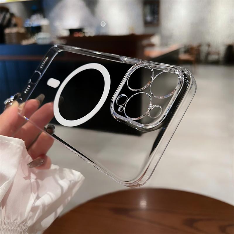Magsafe Magnetic Phone Case For iPhone 16 15 14 Pro Max 13promax  Lens Bumper Shockproof Cover