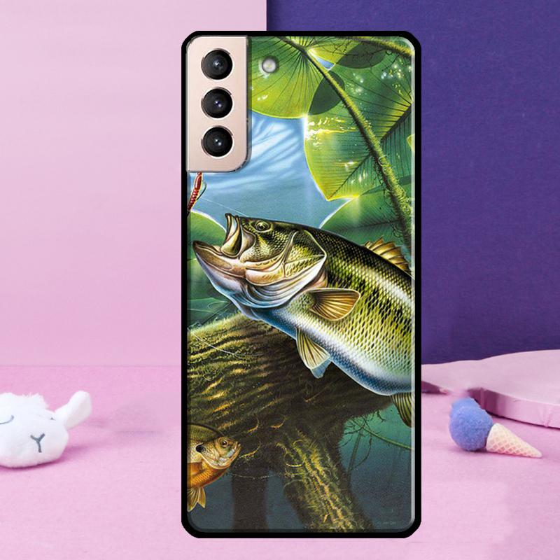 Fishing Painting Phone Case For Samsung Galaxy S25 Ultra S24 Ultra S9 S10 S20 S21 S22 Plus S23 S24 FE Cover