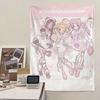 Süßes Maid-Team Anime Wandteppich Pastell Süßer Stil Jugendzimmer Wohnheim Spielzimmer Wohnzimmer Hängendes Stoff Dekor